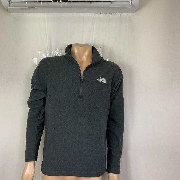 The North Face Men's Gray Fleece Long Sleeve 1/4 Zip Jacket Size M - Picture 3 of 11